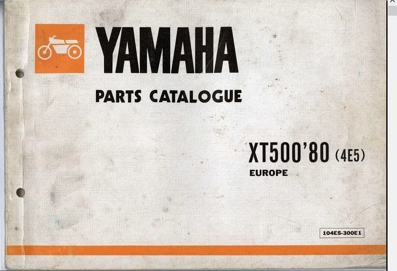 manuels d'atelier Yamaha XT500 SR 500 TT500