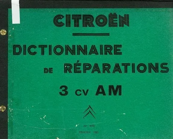 Manuels d'atelier Citroën Ami 6 AK 350