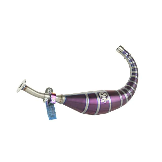 Bufanda de escape titanio violeta KRM Minarelli AM6 100-115cc