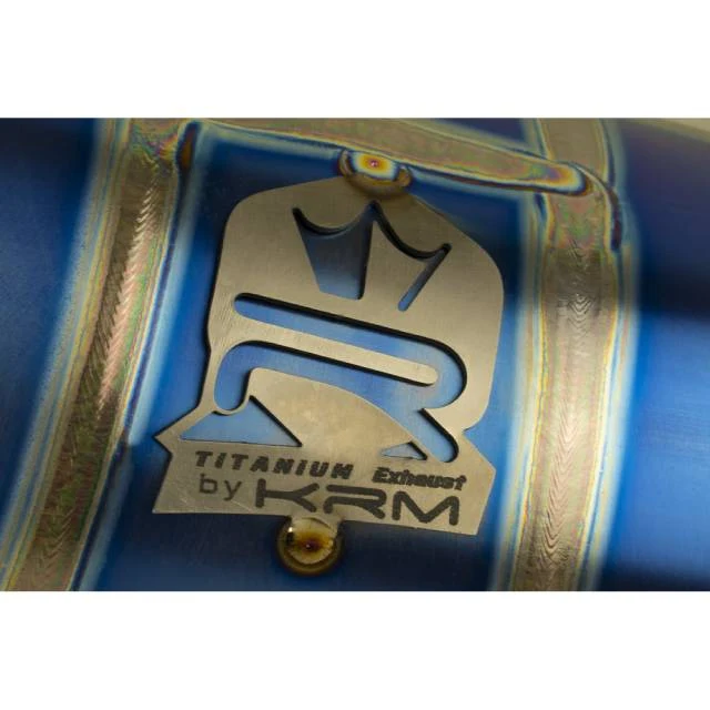 Bufanda de escape titanio azul KRM Derbi 100-115cc