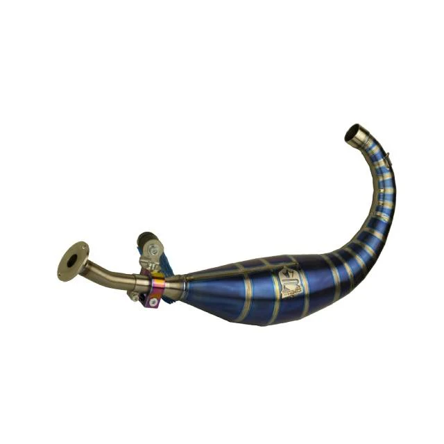 Bufanda de escape titanio azul KRM Derbi 80-90cc