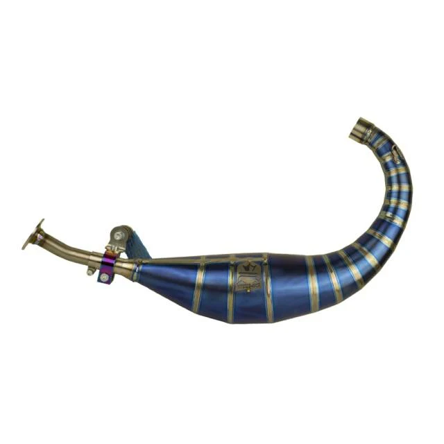 Bufanda de escape titanio azul KRM Derbi 80-90cc