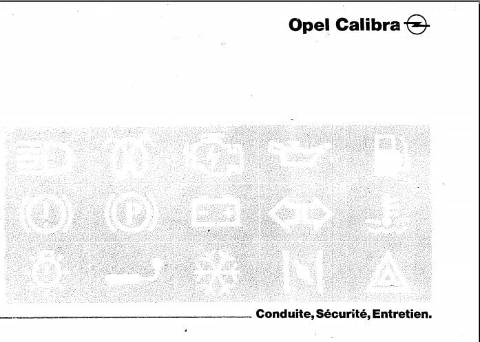 manuels d'atelier Opel calibra 2L turbo V6 et 4x4