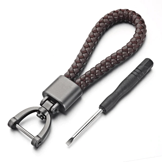 Porte clé moto en cuir