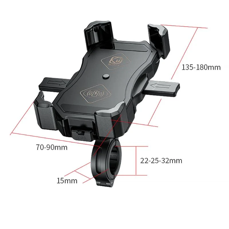 Support de téléphone Moto - Chargeur induction