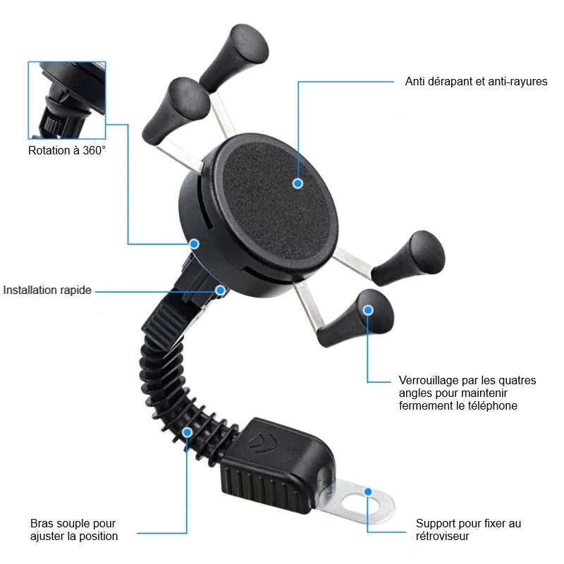 Support de téléphone pour moto