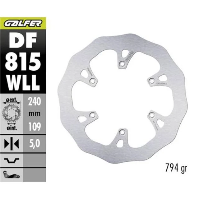 Disco de freno trasero Beta RR 250 / 300 / 350 / 390 / 400 / 450 Galfer