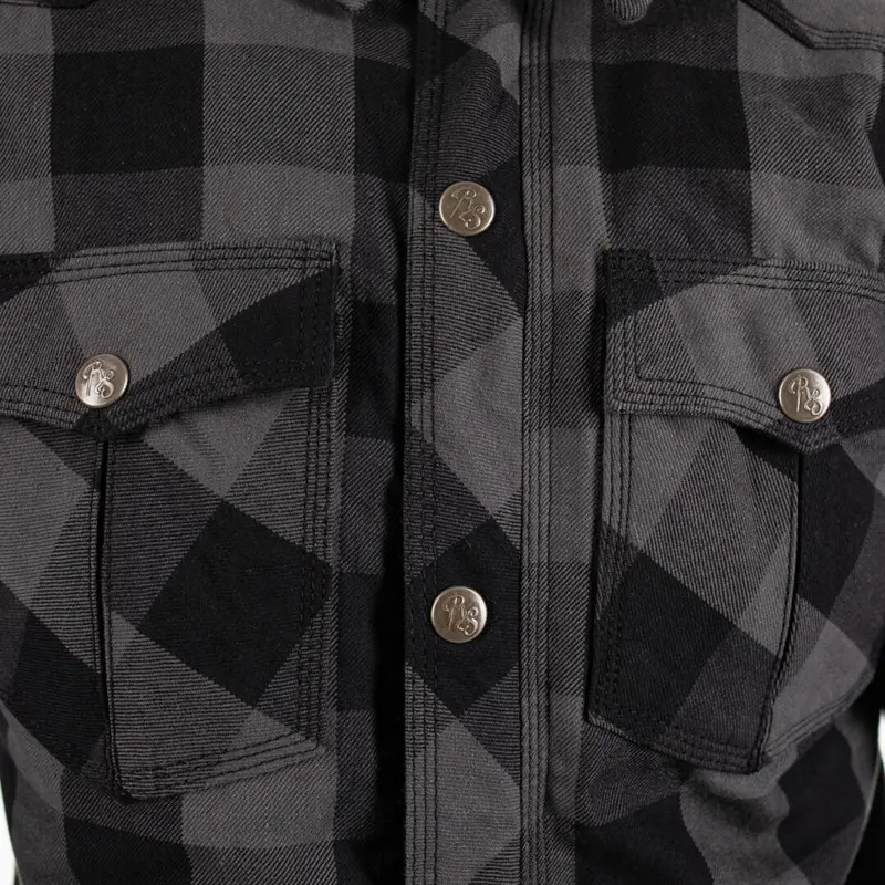 Chemise de moto homme - Jack Neil-25 gris et noir