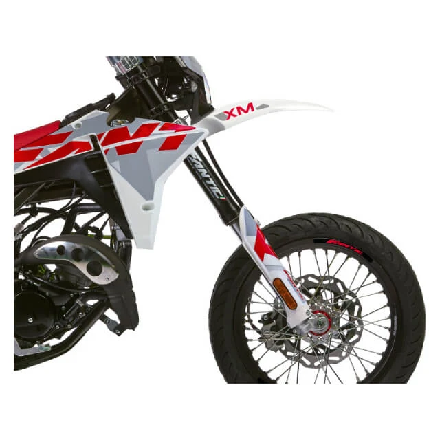 Fantic XM 50 Motard 2T performance E5 blanco-rojo