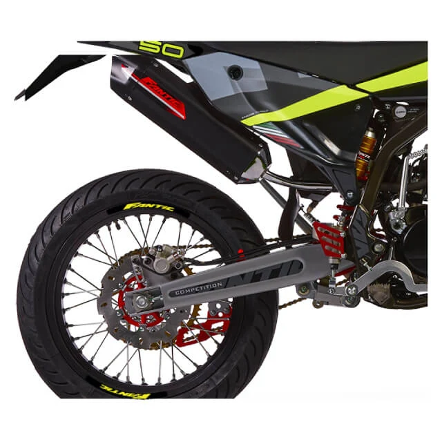Fantic XM 50 Motard 2T competition E5 negro-amarillo