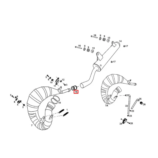 Goma unión escape silenciador Gas Gas EC 125-200-250-300
