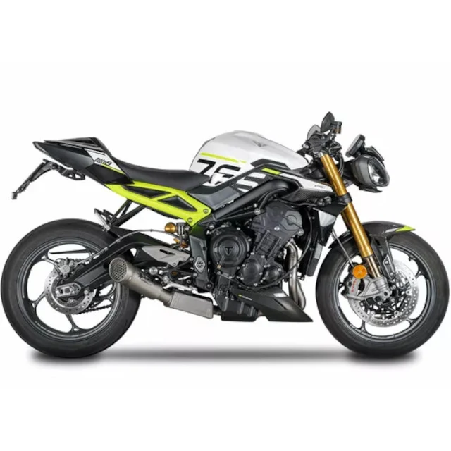 Escape GRID-O Spark Exhaust Triumph Street Triple 765 R ABS 23-24 - titanio