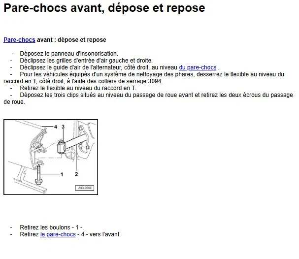 Manuel d'atelier Audi A8 D2 1999 français