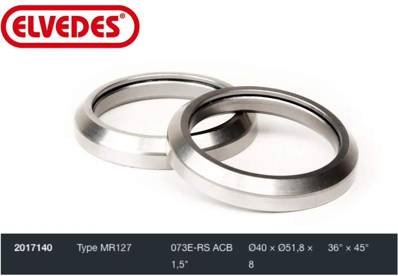 Roulement de jeu de direction Elvedes type MR127 1,5" Ø40xØ51,8x8 36°x45°