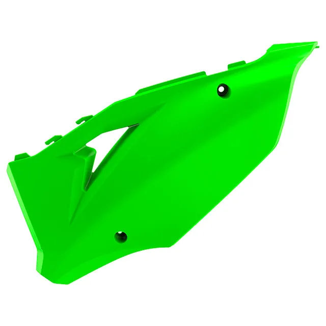 Tapas Laterales Restyling KX125 / 250 KX450 20 style 03-08 Polisport - verde lima