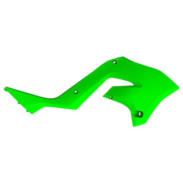 Tapas Radiador Restyling KX125 / 250 KX450 20 style 03-08 Polisport - verde lima