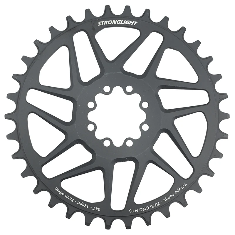 Plateau VTT Direct Mount 8 Trous Pour Sram X01-Xx1 Stronglight Mono Alu Ht3 Noir 34 dents - 12V. Narrow Wide (Deport 3 mm)