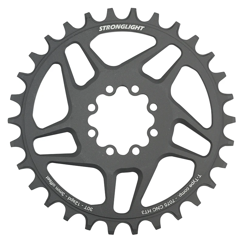 Plateau VTT Direct Mount 8 Trous Pour Sram X01-Xx1 Stronglight Mono Alu Ht3 Noir 30 dents - 12V. Narrow Wide (Deport 3 mm)