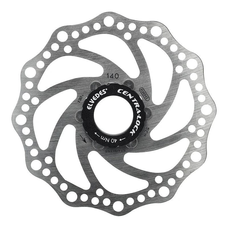 Disque De Frein Route - VTT Centerlock Elvedes 140 mm Argent Avec Écrou -Épaisseur 1.8 mm
