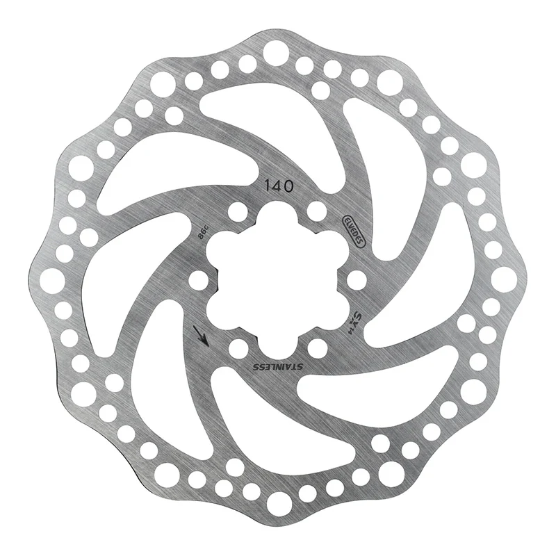 Disque De Frein Route - VTT 6 Trous Elvedes 140 mm Argent (86 G) -Épaisseur 1.8 mm- Inclus Vis