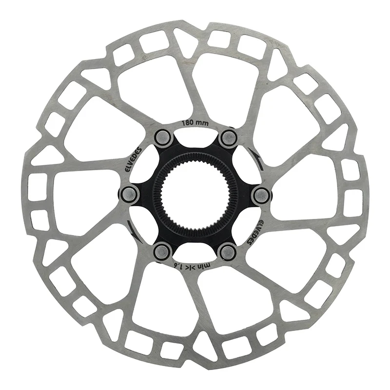 Disque De Frein VTT Centerlock Elvedes 180 mm Argent -Épaisseur 1.8 mm-
