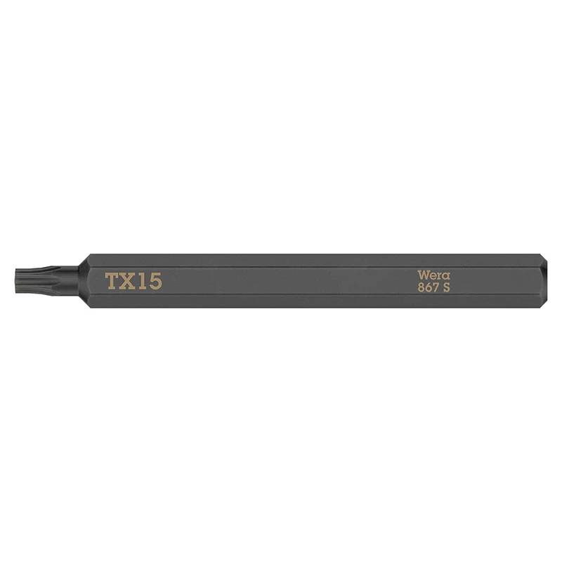 Embouts-Lames Interchangeables De Tournevis A Frapper Wera 867 S 1-4 Torx Tx15 L 70 mm (Vendu A L'Unite)) -Marque Allemande Pour Les Ateliers-