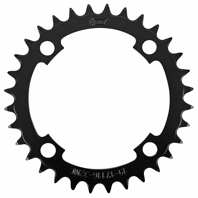 Plateau VAE-E-Bike 4 branches Ø 104 Pour Bosch - Brose - Yamaha - Bafang Esjot 32 dents Mono Noir Acier Narrow Wide (2.38 - 1-2X3-32" - 5.65 - 11-128")