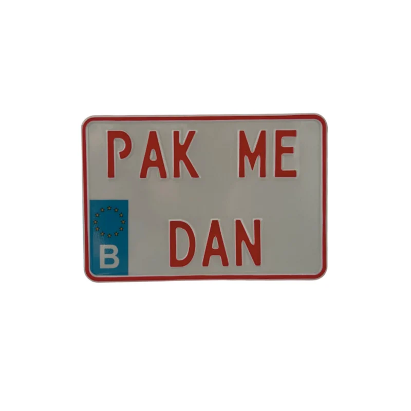 Plaque moteur belge personnalisée Pak Me Dan