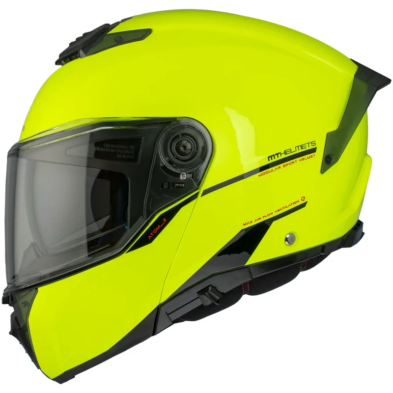 Casco MT Atom 2 SV Solid A3 - Amarillo Fluo