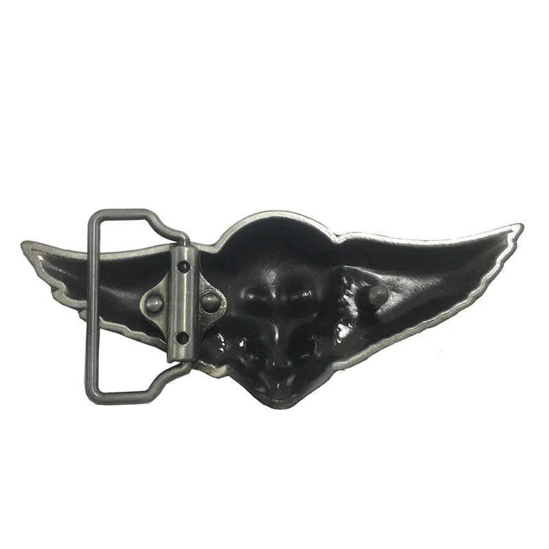 Boucle de ceinture homme biker tête de mort