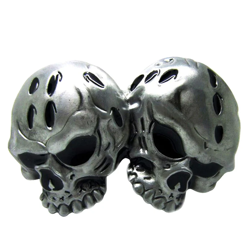 Ceinture biker - Double tête de mort