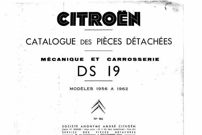 Manuels d'atelier Citroën DS ID 1956 1966 en compilation intégrale