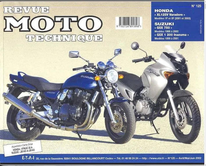 manuels d'atelier honda 125 Shadow Varadero carbu et injection