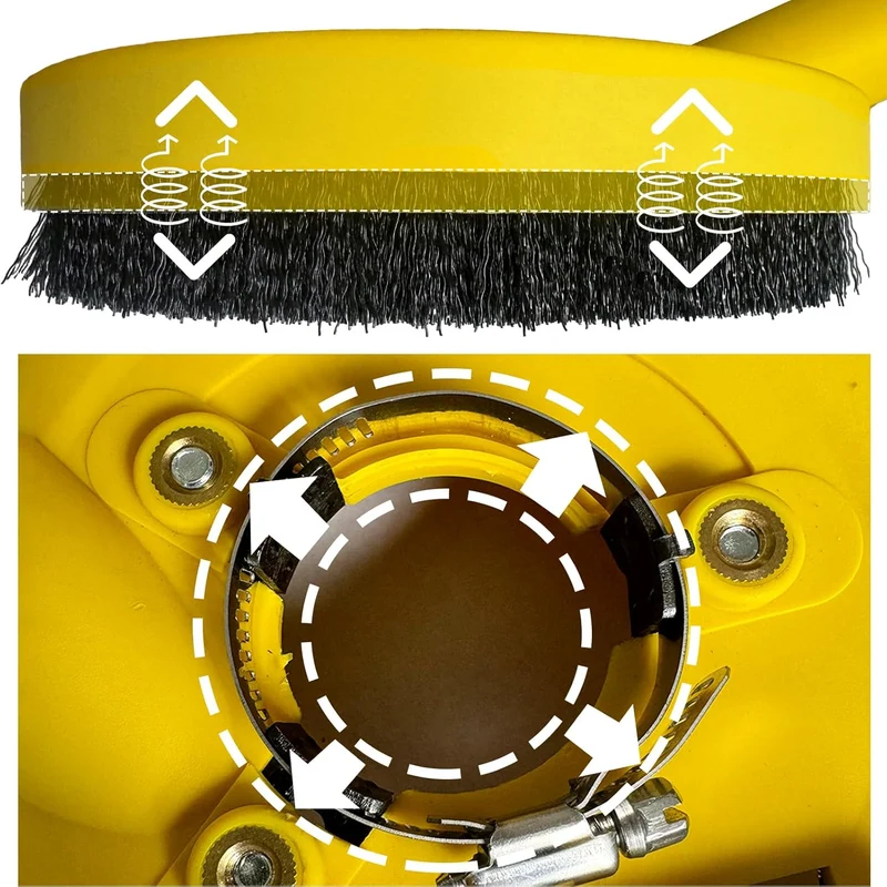 Neuwertig #1P FANZTOOL Pro Absaugaufsatz Absaughaube für Winkelschleifer inkl. 125 mm Diamantschleiftopf PROFI QUALITÄT – Bürsten Auswechselbar – 99% Universal passend – Verstärkter Adapterring – M14 Adapter