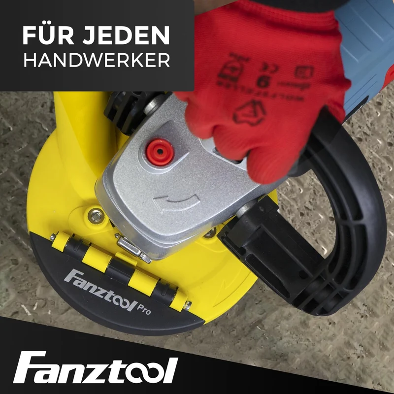 Neuwertig #1P FANZTOOL Pro Absaugaufsatz Absaughaube für Winkelschleifer inkl. 125 mm Diamantschleiftopf PROFI QUALITÄT – Bürsten Auswechselbar – 99% Universal passend – Verstärkter Adapterring – M14 Adapter