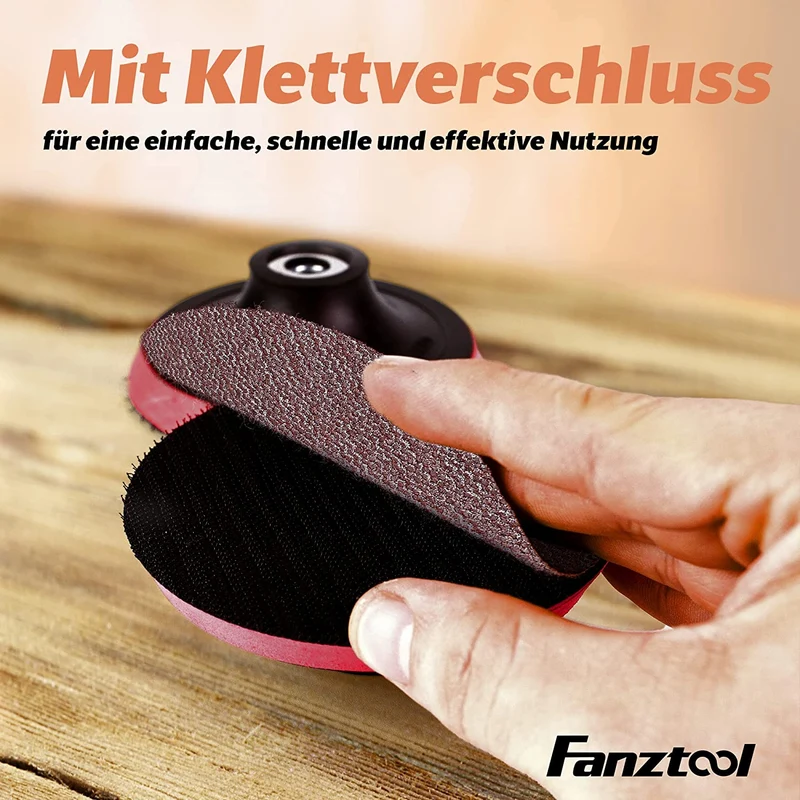 FANZWORK 150 mm Netz-Schleifgitter Klett für Exzenterschleifer Krönung 80/120/240 jeweils 5 Stk