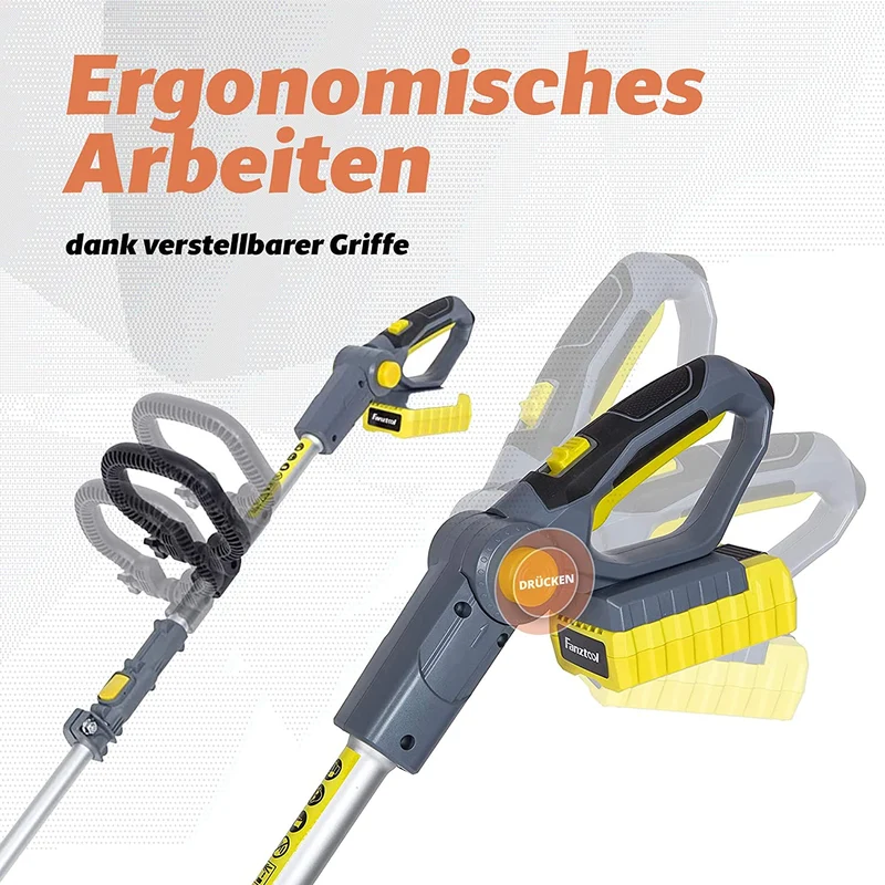 15A FANZTOOL 20V Motorhacke Mini-Bodenhacke Bodenfräse +Rasentrimmer Set mit 20cm Arbeitsbreite