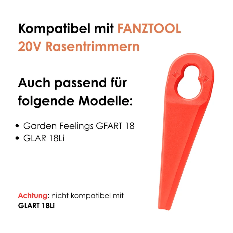 FANZTOOL Rasentrimmer-Zubehör Rasentrimmermesser für Rasentrimmer 20Stk.