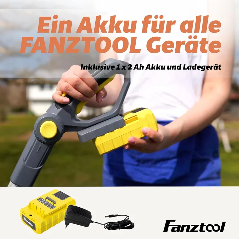 FANZTOOL Teleskop Heckenschere Teleskopstiel(OHNE Akku & Ladegeräte)