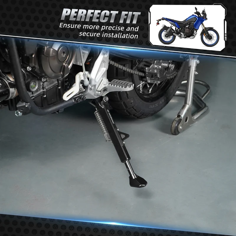 Motorcycle CNC Adjustable Foot Side Stand Kickstand for Yamaha Tenere 700 2019-2024 T700 Tenere700 Rally Edition 2020-2024