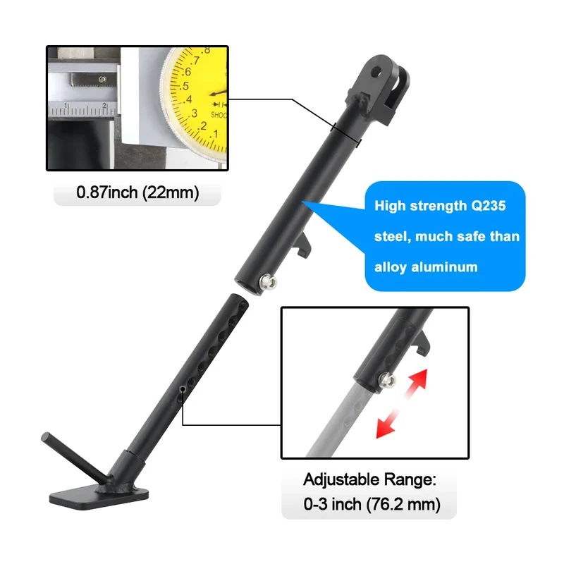 Fit For Yamaha Tenere 700 2019 2020 2021 2022 2023 Motorcycle Adjustable Kickstand Sidestand Holder Parking Rack Support Foot