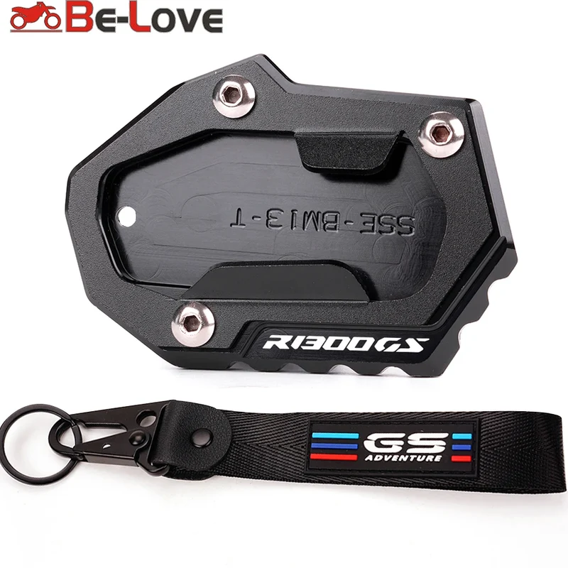 For BMW R1300GS R 1300 GS R 1300GS 2024 + Accessories Motorcycle Kickstand Foot Side Stand Extension Pad Support Plate Keychain