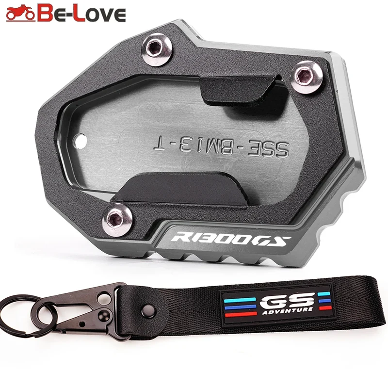 For BMW R1300GS R 1300 GS R 1300GS 2024 + Accessories Motorcycle Kickstand Foot Side Stand Extension Pad Support Plate Keychain