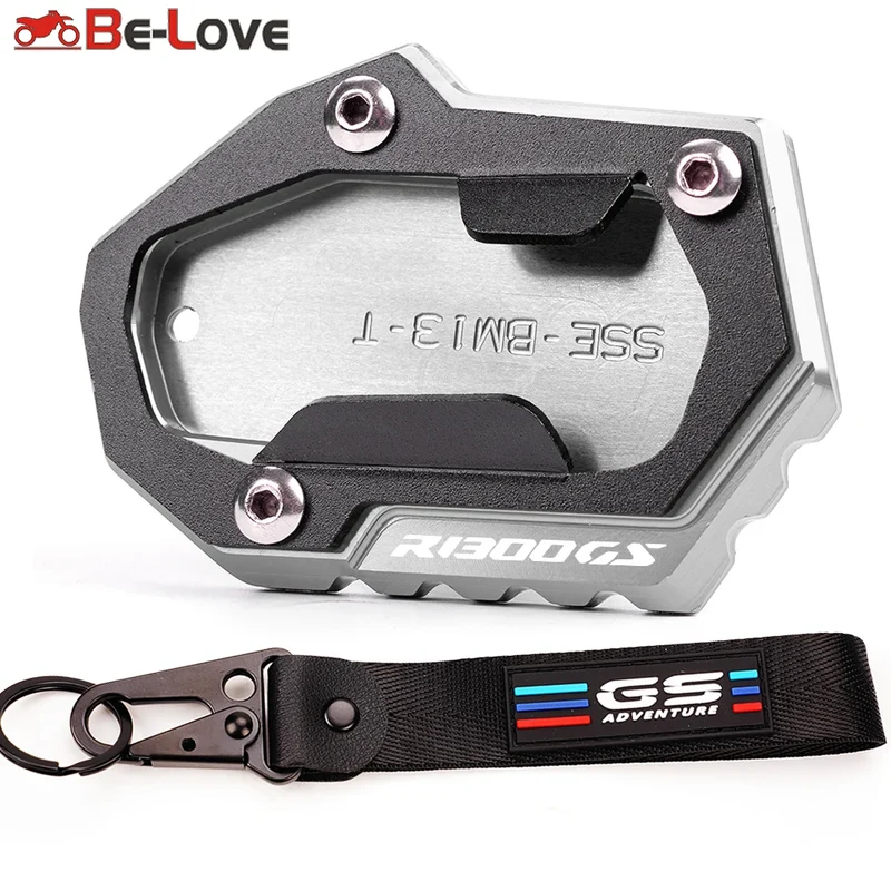 For BMW R1300GS R 1300 GS R 1300GS 2024 + Accessories Motorcycle Kickstand Foot Side Stand Extension Pad Support Plate Keychain