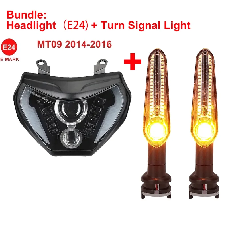 Headlight MT09 LED Lamp MT09 2014-2016 For YAMAHA Headlight MT 09 FZ09 DRL 110W Lights With E-MARK Waterproof Motorcycle Access