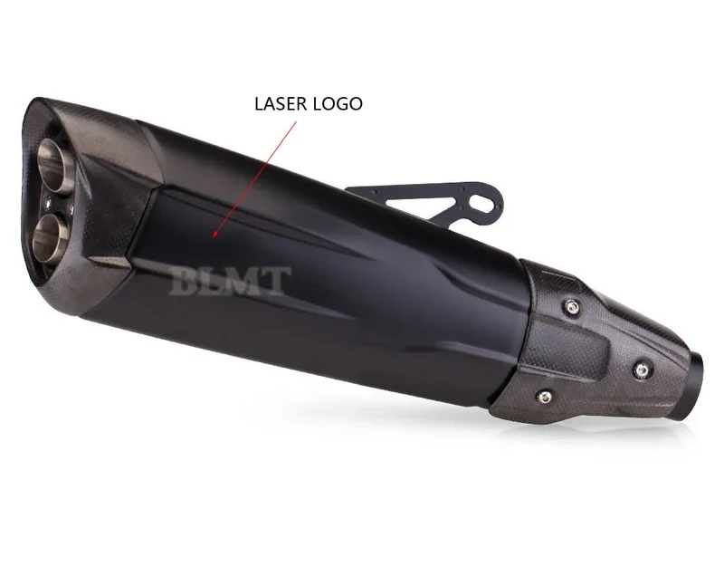 51mm Universal Carbon Fiber Motorcycle Double Holes Exhaust Pipe Escape Muffler For BMW F750GS F850GS S1000RR YZF R1 R3