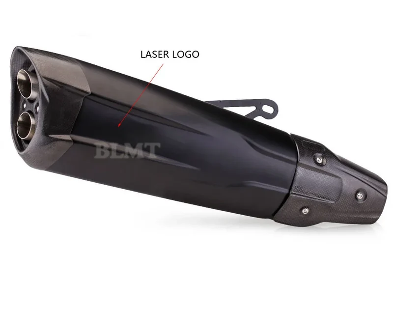 51mm Universal Carbon Fiber Motorcycle Double Holes Exhaust Pipe Escape Muffler For BMW F750GS F850GS S1000RR YZF R1 R3