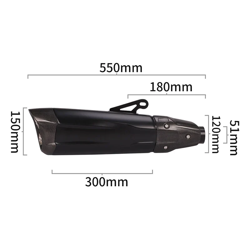 550mm for BMW R1250R/RS/RT/GS R1250GS ADV 2019 2020 Exhaust Pipe Motorcycle Mid Link Tube 51mm Dual-outlet Muffler Escape Pipe