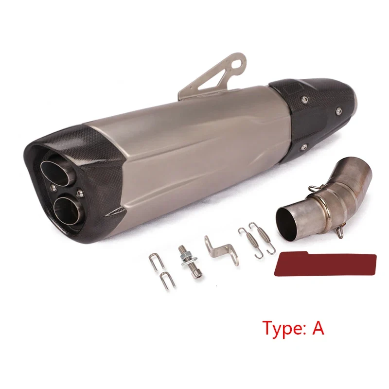 550mm for BMW R1250R/RS/RT/GS R1250GS ADV 2019 2020 Exhaust Pipe Motorcycle Mid Link Tube 51mm Dual-outlet Muffler Escape Pipe