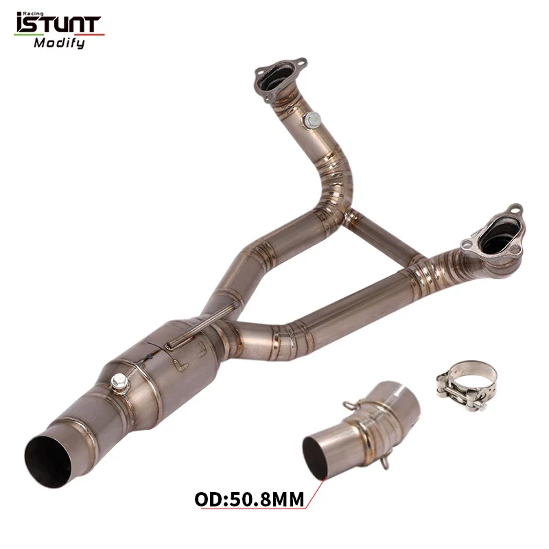 Titanium Alloy Front Link Pipe Full System Motorcycle Exhaust Escape Slip On For BMW R1250 R 1250 R RS RT GS Adventure 2019 2020